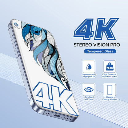 Folie de protectie Ecran Lito D+ Max 4K pentru Apple iPhone 17 Pro, Sticla Securizata, Full Glue, Neagra