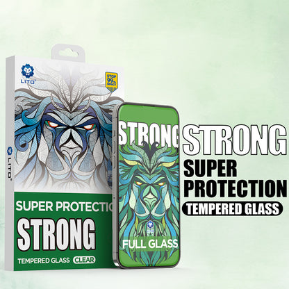 Folie de protectie Ecran Lito D+ Max Strong pentru Apple iPhone 17 / 16 Pro, Sticla Securizata, Full Glue, Neagra