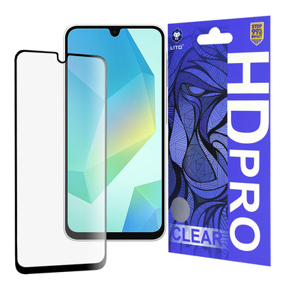 Folie de protectie Ecran Lito HD Pro Clear pentru Samsung Galaxy A16 5G A166 / A16 4G A165, Sticla Securizata, Full Glue, Neagra