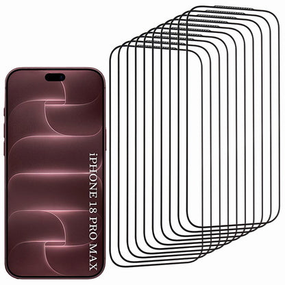 Folie de protectie Ecran Lito HD Pro pentru Apple iPhone 18 Pro Max / 17 Pro Max, Sticla Securizata, Full Glue, Set 10 bucati, Neagra