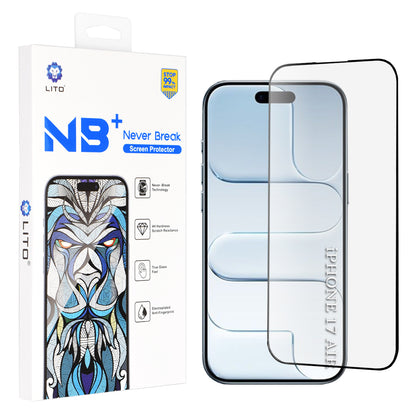 Folie de protectie Ecran Lito NB pentru Apple iPhone 17 Air, Sticla Securizata, Full Glue, Neagra