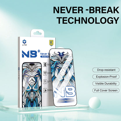 Folie de protectie Ecran Lito NB pentru Apple iPhone 17 Pro Max, Sticla Securizata, Full Glue, Neagra