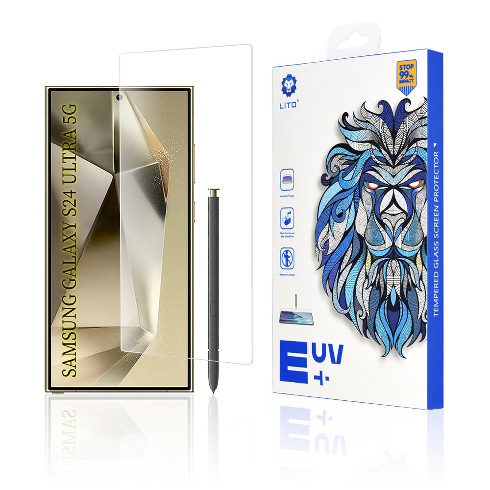 Folie de protectie Ecran Lito pentru Samsung Galaxy S24 Ultra S928, Sticla Securizata, UV Glue, 3D