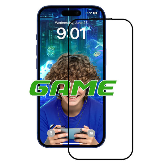 Folie de protectie Ecran Mata Anank 5X Reinforced pentru Apple iPhone 17 Pro Max, Sticla Securizata, Full Glue, 2.5D, Neagra