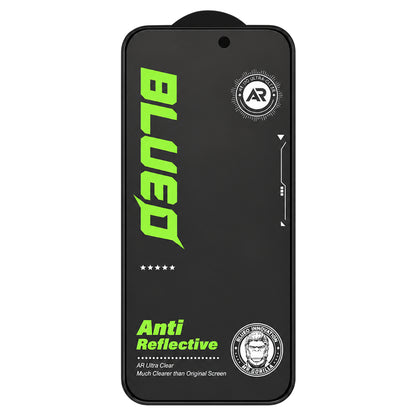Folie de protectie Ecran Matte Blueo Anti Reflective HD pentru Apple iPhone 18 Pro, Sticla Securizata, Full Glue, Neagra