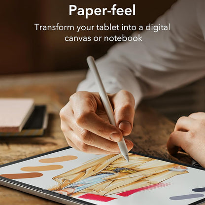 Folie de protectie Ecran Matte ESR Paper Feel pentru Apple iPad Air 13 (2025) / Air 13 (2024), Plastic, Full Glue, Set 2 bucati