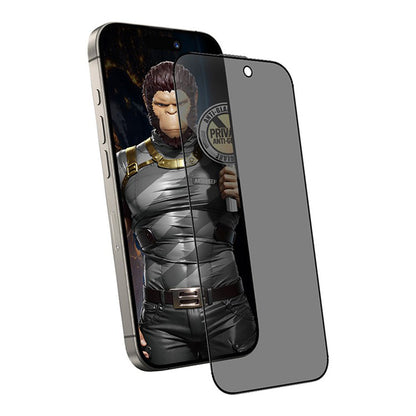 Folie de protectie Ecran Matte Privacy Blueo Anti-Peep pentru Apple iPhone 14 Pro, Sticla Securizata, Full Glue