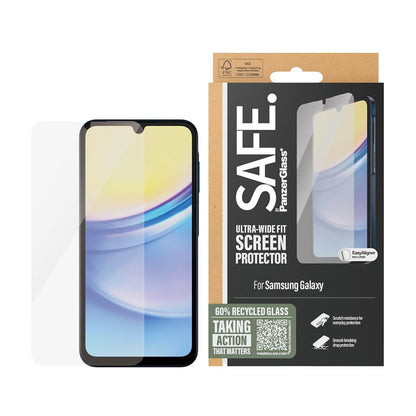 Folie de protectie Ecran PanzerGlass Safe. Ultra-Wide Fit pentru Samsung Galaxy A16 5G A166 / A16 4G A165, Sticla Securizata, Full Glue
