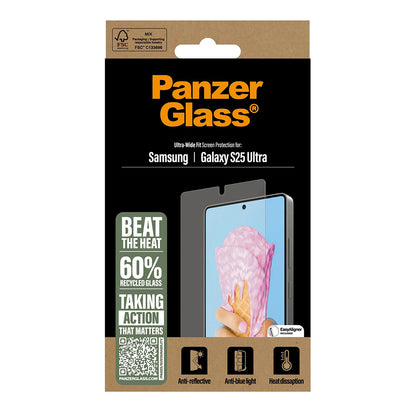 Folie de protectie Ecran PanzerGlass Ultra-Wide Fit All-in-One pentru Samsung Galaxy S25 Ultra S938, Sticla Securizata, Full Glue