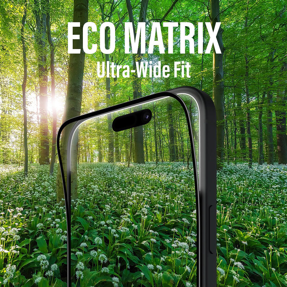 Folie de protectie Ecran PanzerGlass Ultra-Wide Fit EyeCare pentru Apple iPhone 16 Pro, Sticla Securizata, Full Glue, Neagra