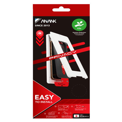 Folie de protectie Ecran Privacy Anank 2X Reinforced pentru Apple iPhone 16 Pro Max, Sticla Securizata, Full Glue, 2.5D