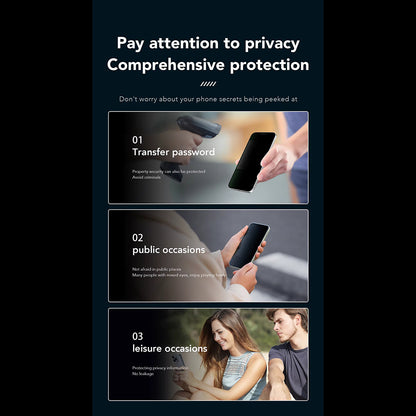 Folie de protectie Ecran Privacy Anank 3X Reinforced pentru Apple iPhone 16 Pro, Sticla Securizata, Full Glue, 2.5D