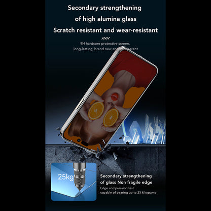 Folie de protectie Ecran Privacy Anank 3X Reinforced pentru Apple iPhone 16, Sticla Securizata, Full Glue, 2.5D