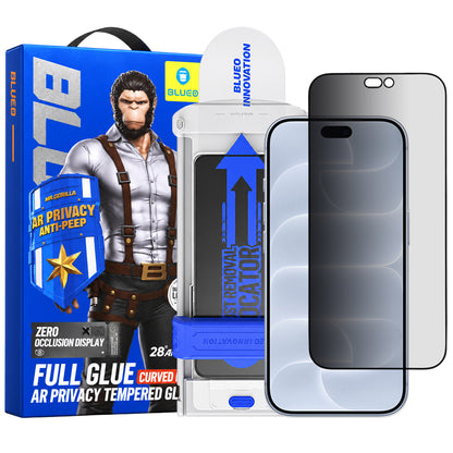 Folie de protectie Ecran Privacy Blueo Anti Peep AR Applicator Pro pentru Apple iPhone 18 Pro, Sticla Securizata, Full Glue, 3D