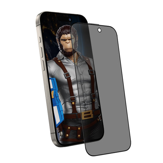 Folie de protectie Ecran Privacy Blueo Anti-Peep pentru Apple iPhone 11 / XR, Sticla Securizata, Full Glue