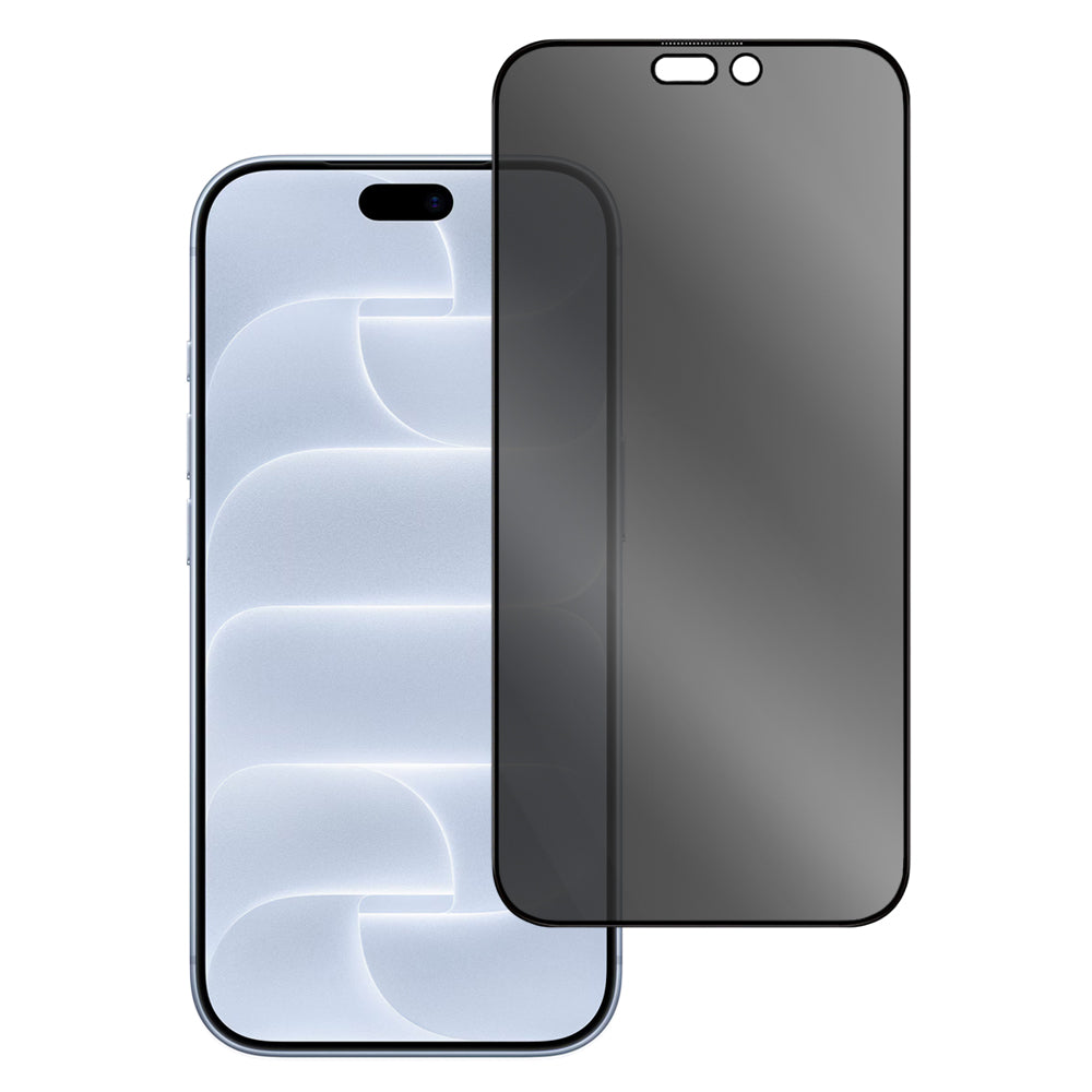 Folie de protectie Ecran Privacy Blueo Anti-Peep pentru Apple iPhone 18 Pro, Sticla Securizata, Full Glue, Set 5 bucati