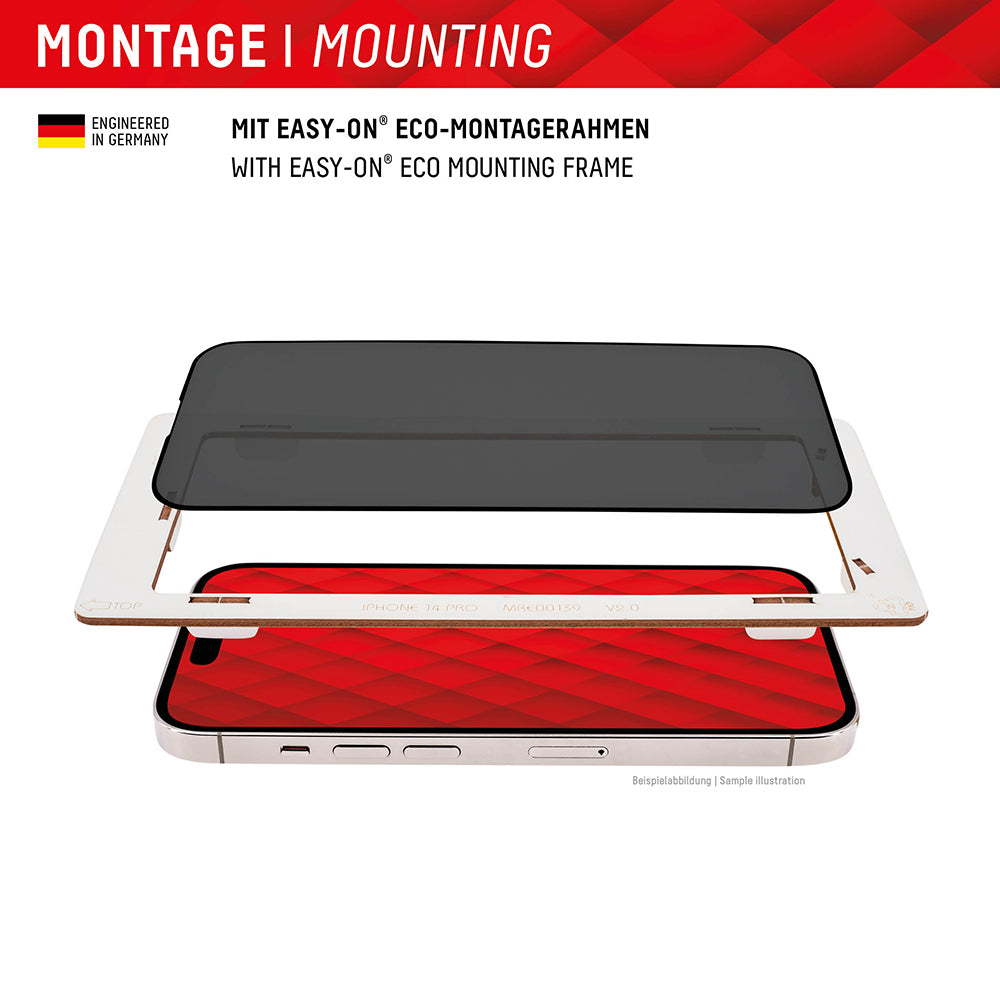 Folie de protectie Ecran Privacy Displex Real Glass pentru Apple iPhone 16 Plus, Sticla Securizata, Full Glue