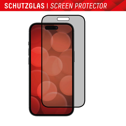 Folie de protectie Ecran Privacy Displex Real Glass pentru Apple iPhone 16 Plus, Sticla Securizata, Full Glue