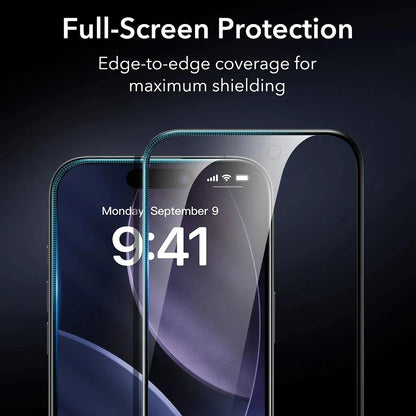 Folie de protectie Ecran Privacy ESR Armorite UltraFit pentru Apple iPhone 17 Air, Sticla Securizata, Full Glue, Set 3 bucati
