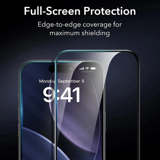 Folie de protectie Ecran Privacy ESR Armorite UltraFit pentru Apple iPhone 17 Air, Sticla Securizata, Full Glue, Set 3 bucati