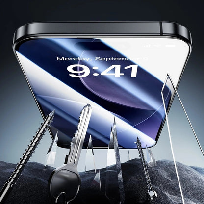 Folie de protectie Ecran Privacy ESR Armorite UltraFit pentru Apple iPhone 17, Sticla Securizata, Full Glue, Set 3 bucati