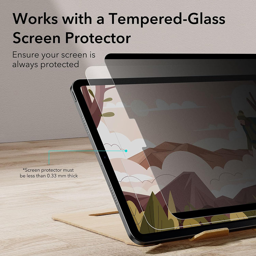 Folie de protectie Ecran Privacy ESR Magnetic pentru Apple iPad Pro 12.9 (2022) / Pro 12.9 (2021) / Pro 12.9 (2020), Plastic