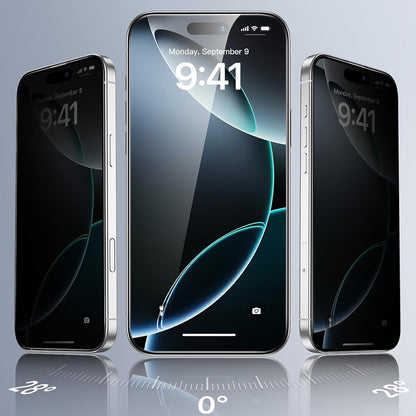 Folie de protectie Ecran Privacy ESR pentru Apple iPhone 17 Pro Max, Sticla Securizata, Full Glue, Set 3 bucati