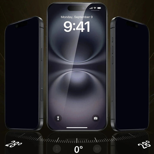 Folie de protectie Ecran Privacy ESR UltraFit Armorite Pro pentru Apple iPhone 17 / 16 Pro, Sticla Securizata, Full Glue, Set 3 bucati