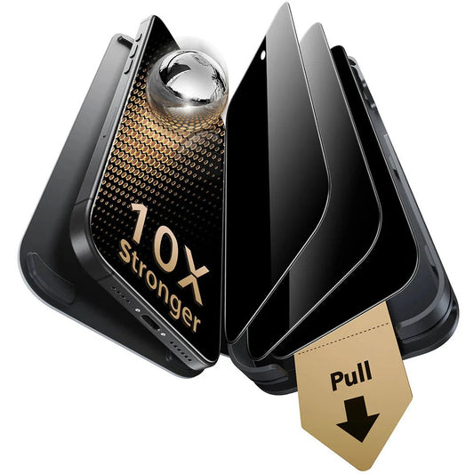 Folie de protectie Ecran Privacy ESR UltraFit Armorite Pro pentru Apple iPhone 17 Pro, Sticla Securizata, Full Glue, Set 3 bucati