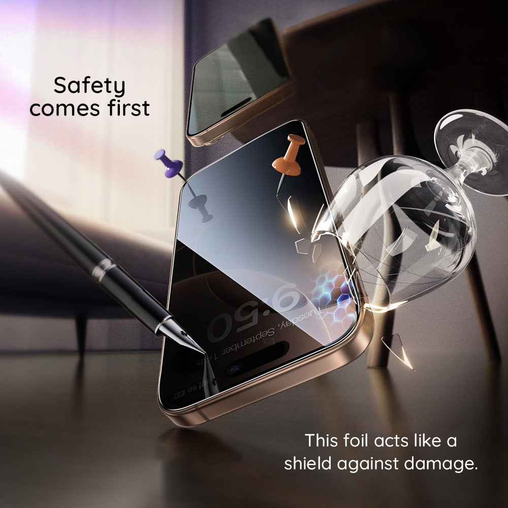 Folie de protectie Ecran Privacy Guess pentru Apple iPhone 16 Pro Max, Sticla Securizata, Full Glue, 2.5D, GUTGP16XBOKGCIP