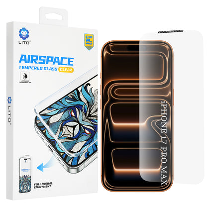 Folie de protectie Ecran Lito Airspace Border pentru Apple iPhone 18 Pro Max / 17 Pro Max, Sticla Securizata, Full Glue