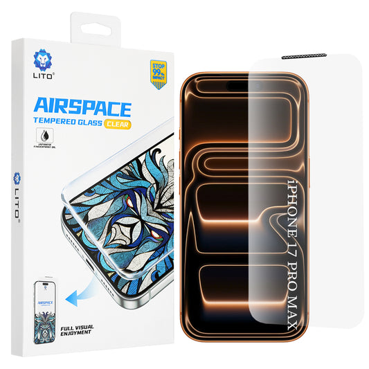 Folie de protectie Ecran Lito Airspace Border pentru Apple iPhone 18 Pro Max / 17 Pro Max, Sticla Securizata, Full Glue