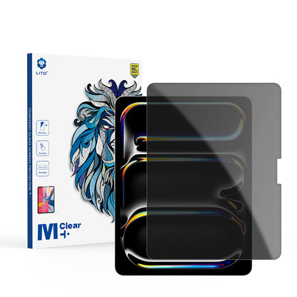 Folie de protectie Ecran Privacy Lito Classic pentru Apple iPad Air 13 (2026) / Pro 13 (2025), Sticla Securizata, Full Glue, 2.5D