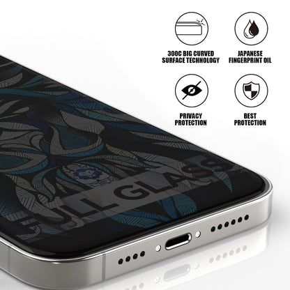 Folie de protectie Ecran Privacy Lito D+ Max 300C pentru Apple iPhone 15 Plus, Sticla Securizata, Full Glue