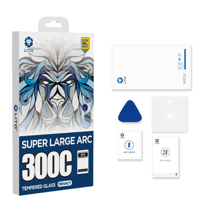 Folie de protectie Ecran Privacy Lito D+ Max 300C pentru Apple iPhone 17 Air, Sticla Securizata, Full Glue