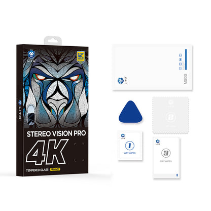 Folie de protectie Ecran Privacy Lito D+ Max 4K pentru Apple iPhone 17 / 16 Pro, Sticla Securizata, Full Glue