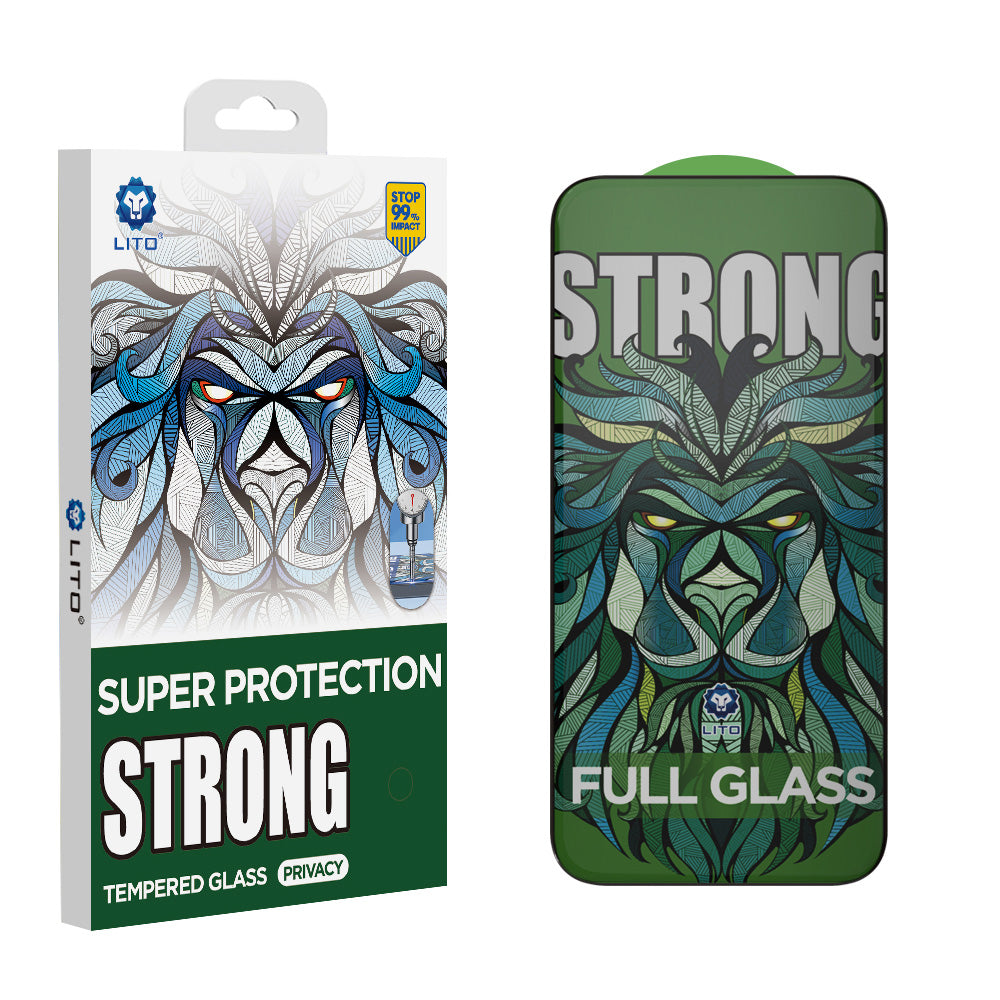 Folie de protectie Ecran Privacy Lito D+ Max Strong pentru Apple iPhone 17 / 16 Pro, Sticla Securizata, Full Glue