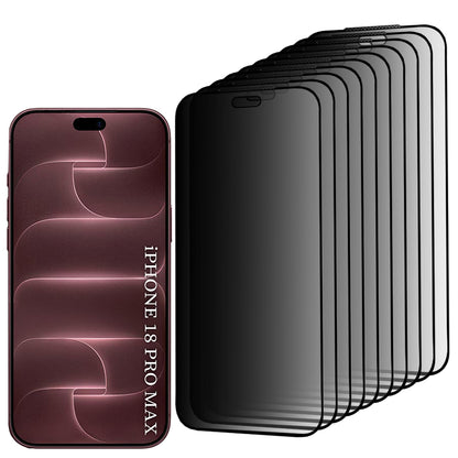 Folie de protectie Ecran Privacy Lito HD Pro pentru Apple iPhone 18 Pro Max, Sticla Securizata, Full Glue, Set 10 bucati