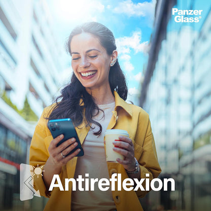 Folie de protectie Ecran Privacy PanzerGlass Ultra-Wide Fit EasyAligner pentru Apple iPhone 16 / 15, Sticla Securizata, Full Glue