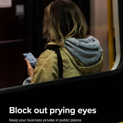 Folie de protectie Ecran Privacy Ringke pentru Apple iPhone 15 Pro, Sticla Securizata, Full Glue