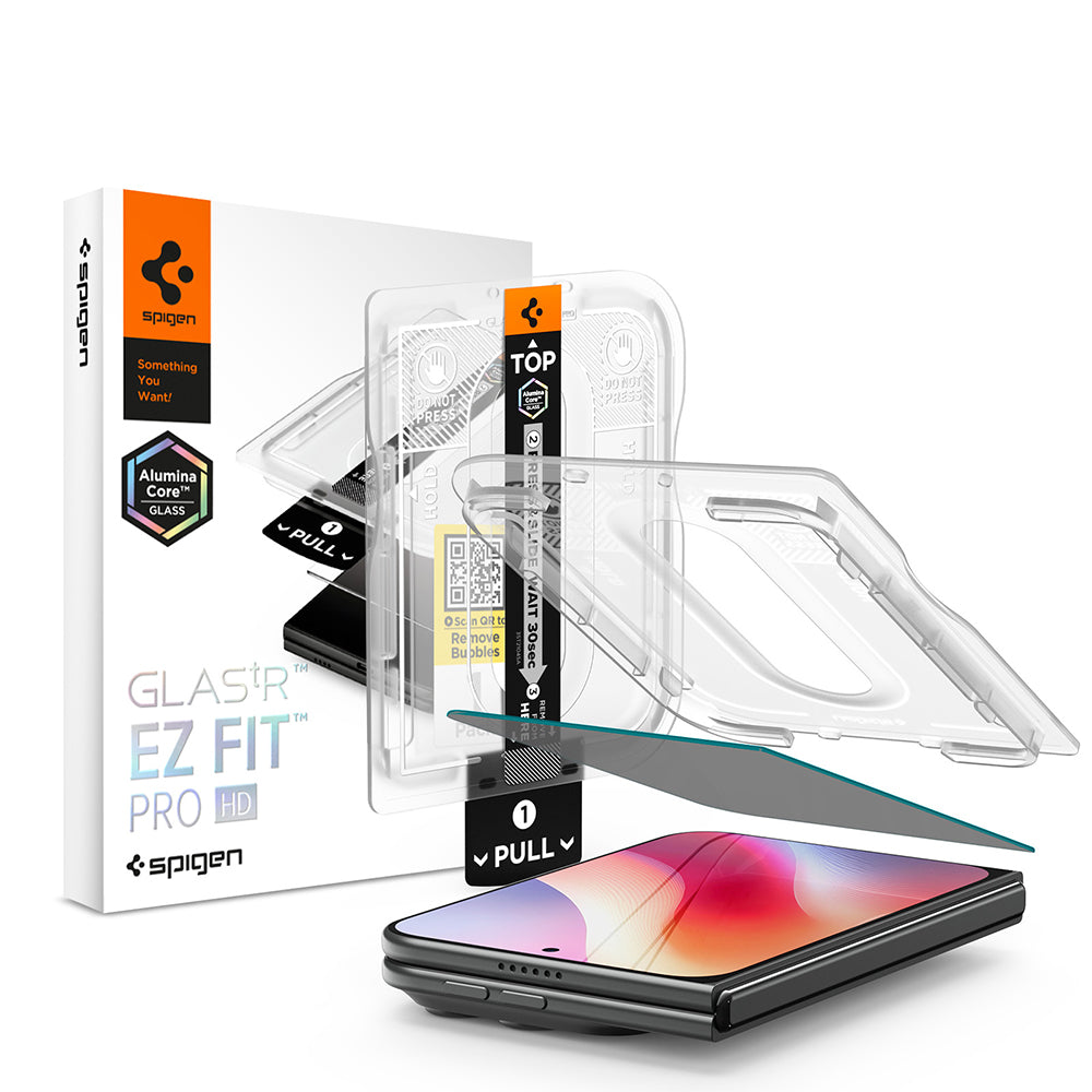 Folie de protectie Ecran Privacy Spigen GlastR EZ FIT Pro HD pentru Apple iPhone Duo, Sticla Securizata, Full Glue AGL12016