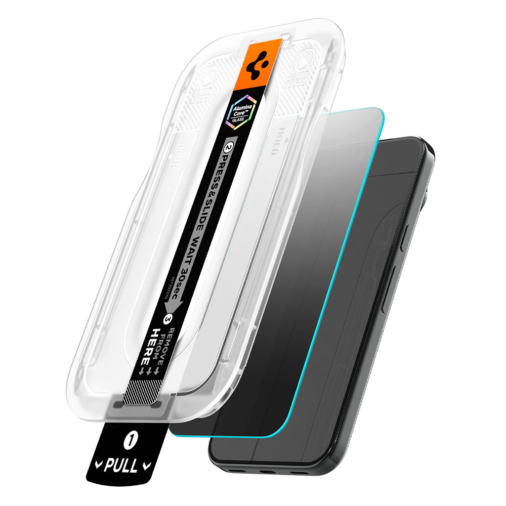 Folie de protectie Ecran Privacy Spigen GlastR EZ FIT Pro pentru Google Pixel 11 Pro / 10 Pro, Sticla Securizata, Full Glue, Set 2 bucati AGL11481