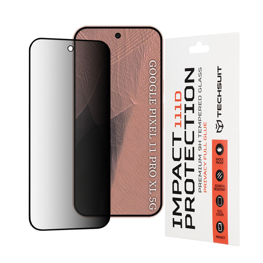 Folie de protectie Ecran Privacy Techsuit pentru Google Pixel 11 Pro XL, Sticla Securizata, Full Glue, 111D