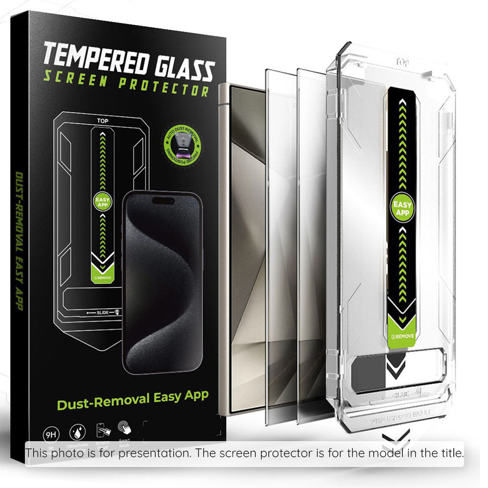 Folie de protectie Ecran Privacy Techsuit TitanGlass CrystalHD pentru Samsung Galaxy S25 FE, Sticla Securizata, Full Glue, Set 2 bucati