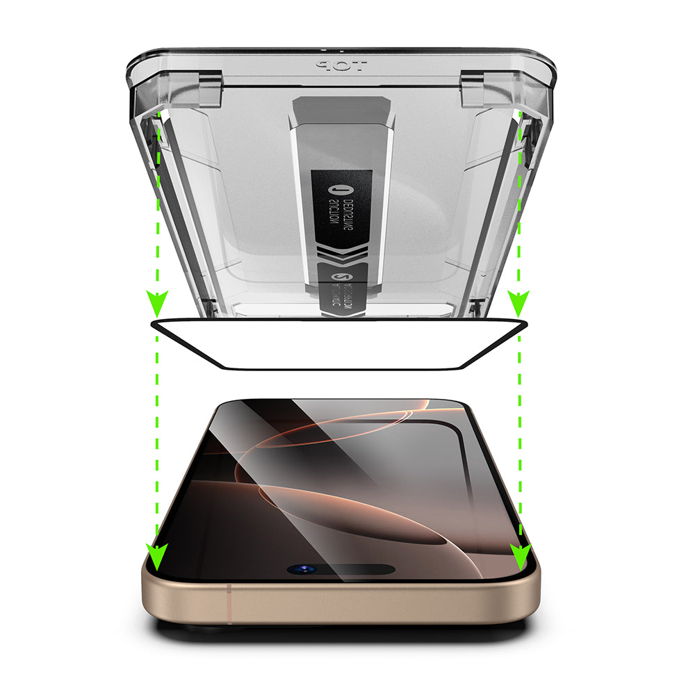 Folie de protectie Ecran Privacy Techsuit TitanGlass pentru Apple iPhone 17 Pro Max, Sticla Securizata, Full Glue, Set 2 bucati