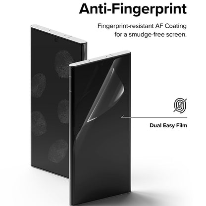 Folie de protectie Ecran Ringke Dual Easy pentru Samsung Galaxy S22 Ultra 5G S908, Plastic, Set 2 bucati