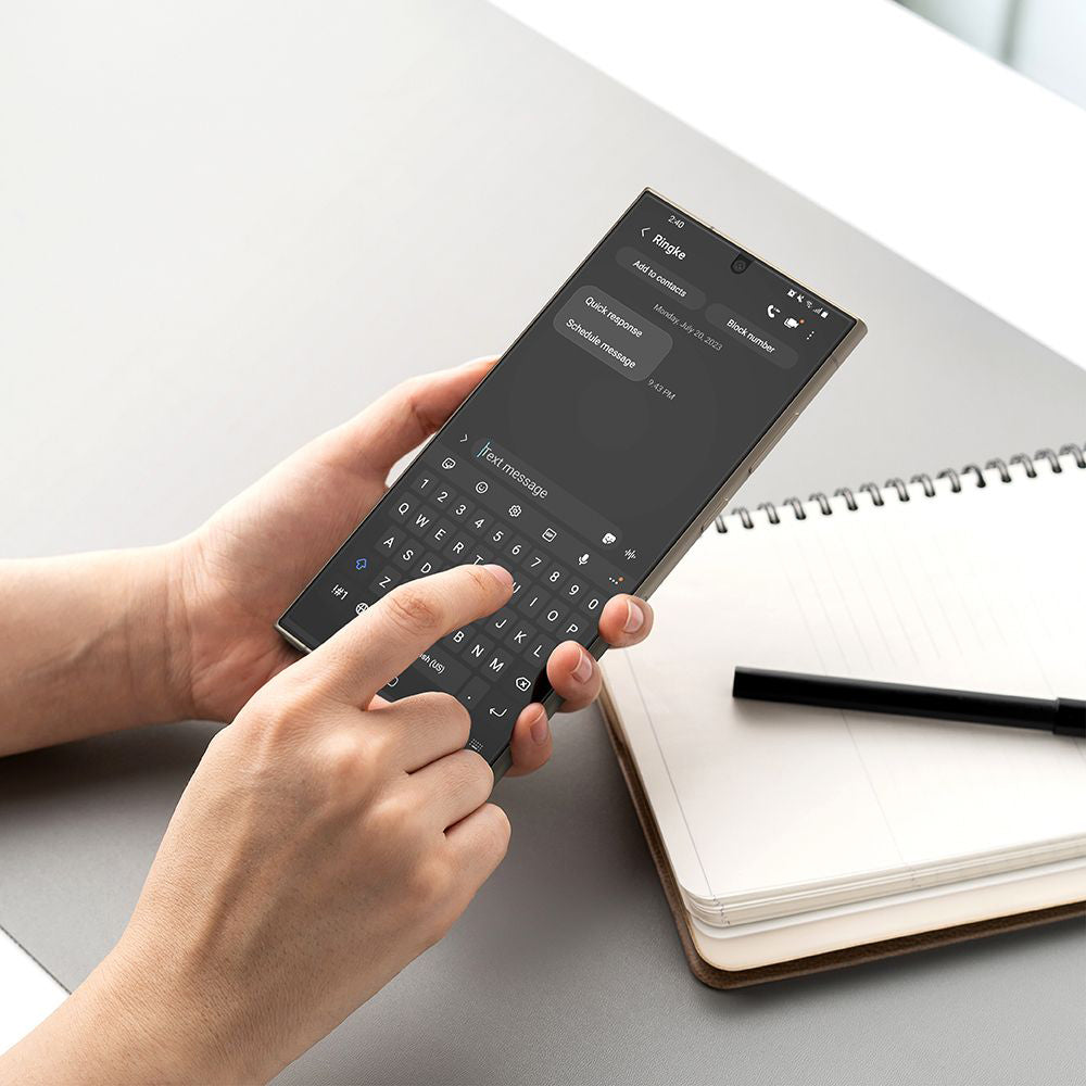 Folie de protectie Ecran Ringke Dual Easy pentru Samsung Galaxy S24 Ultra S928, Plastic, Set 2 bucati