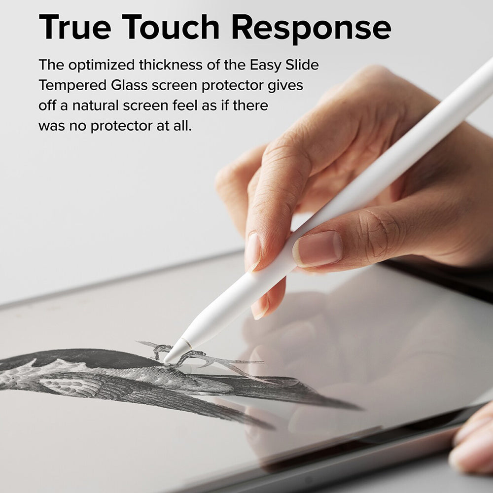 Folie de protectie Ecran Ringke Easy Slide pentru Apple iPad Air 13 (2026) / Pro 13 (2025), Sticla Securizata, Full Glue