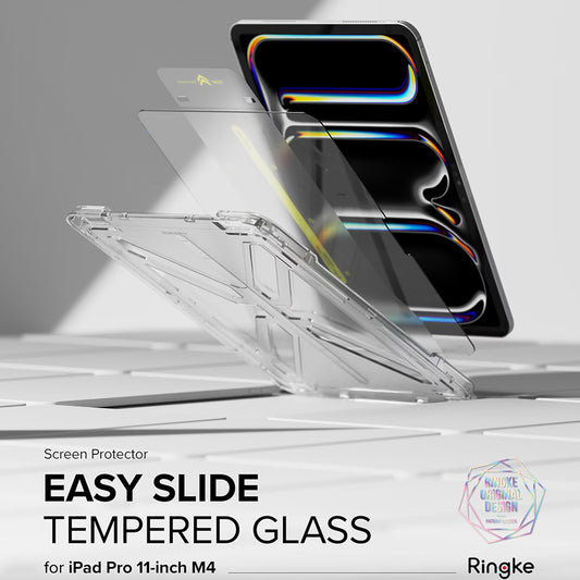 Folie de protectie Ecran Ringke Easy Slide pentru Apple iPad Pro 11 (2024), Sticla Securizata, Full Glue