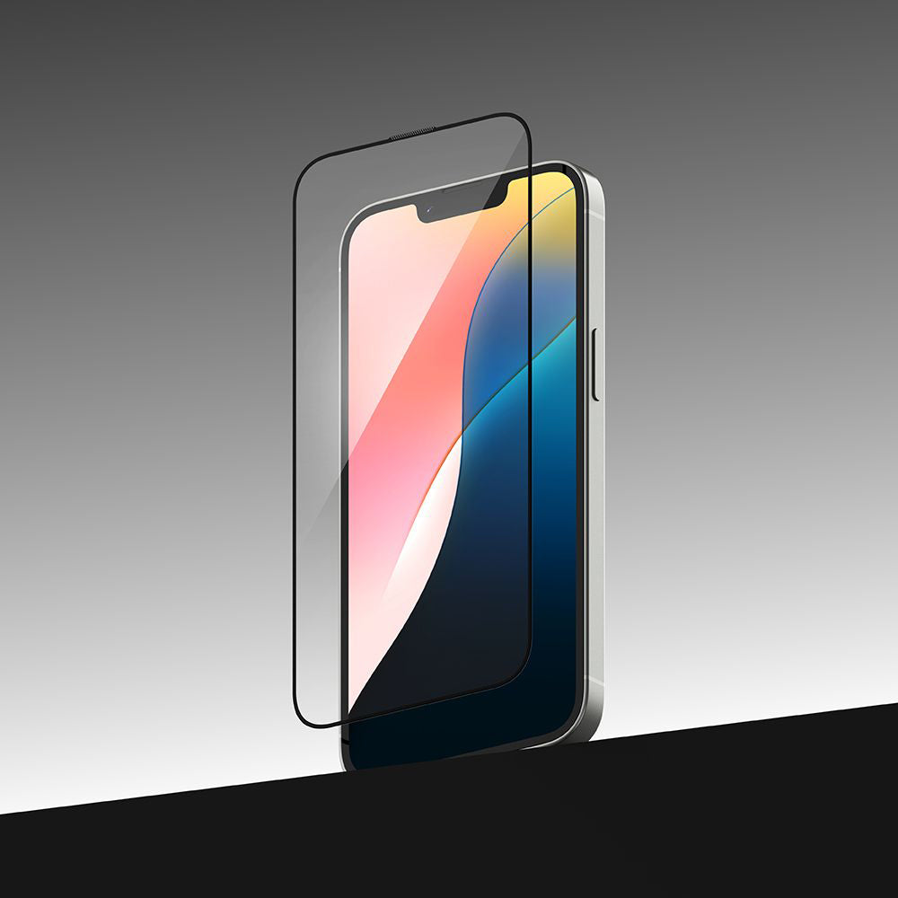 Folie de protectie Ecran Ringke Easy Slide pentru Apple iPhone 17e / 16e / 14 / 13 Pro, Sticla Securizata, Full Glue, Set 2 bucati, Neagra